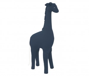 Decorative giraffe linen - navy blue