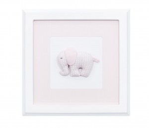Pink picture with elephant