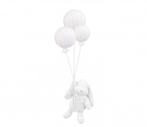 Boo Bunny with white balloons