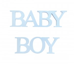 Simple lettering "BABY BOY"