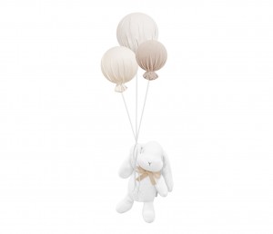 Króliczek Boo z beżowymi balonikami