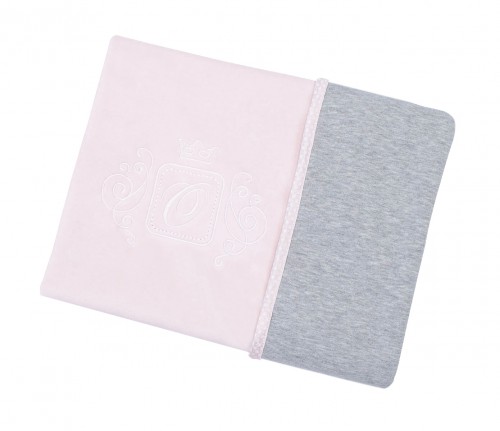 Blanket double sided – pink with grey