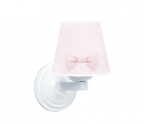 Round sconce - Pink with bow 