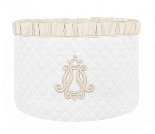 Care basket with flounce- Classic Almond