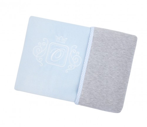 Blanket double sided – blue with grey