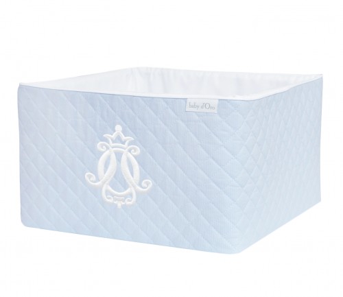Quilted blue care basket