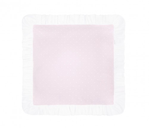 Twilly Dots pillow with flounce - pink