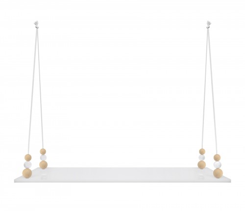 Shelf with beads - beige/white