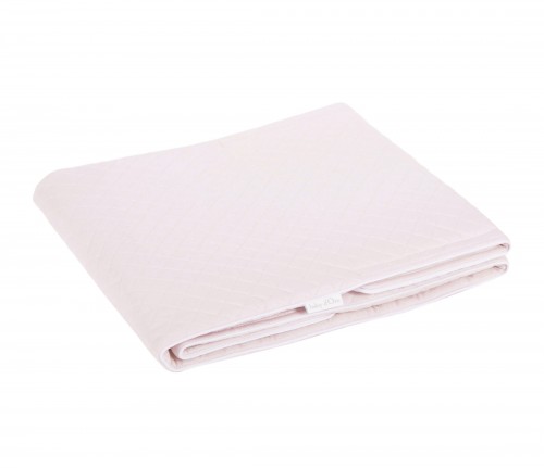 Cot bed light bumper - quilted pink