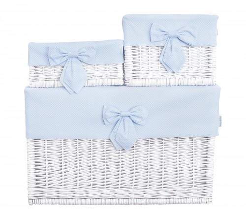 White wicker basket – small – Frenchy Blue