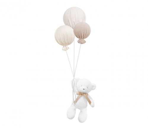 Miś Boo z beżowymi balonikami 