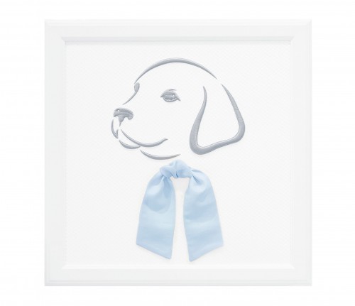 Mr. Labrador picture with blue tie - XL