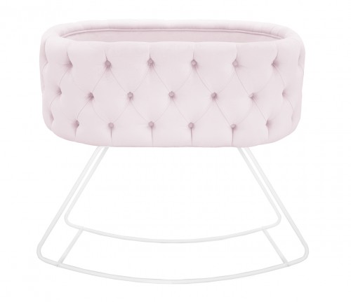 Upholstered cradle - velvet pink