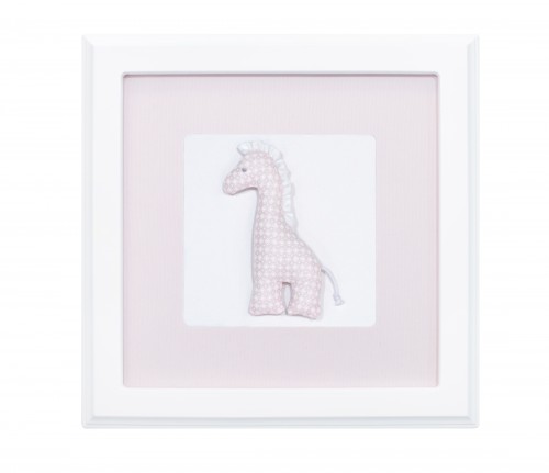 Pink small picture with giraffe