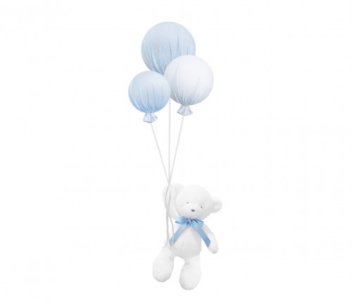 Miś Boo z błękitnymi balonikami
