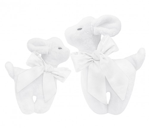 Deer and Mommy Rattle Set - White